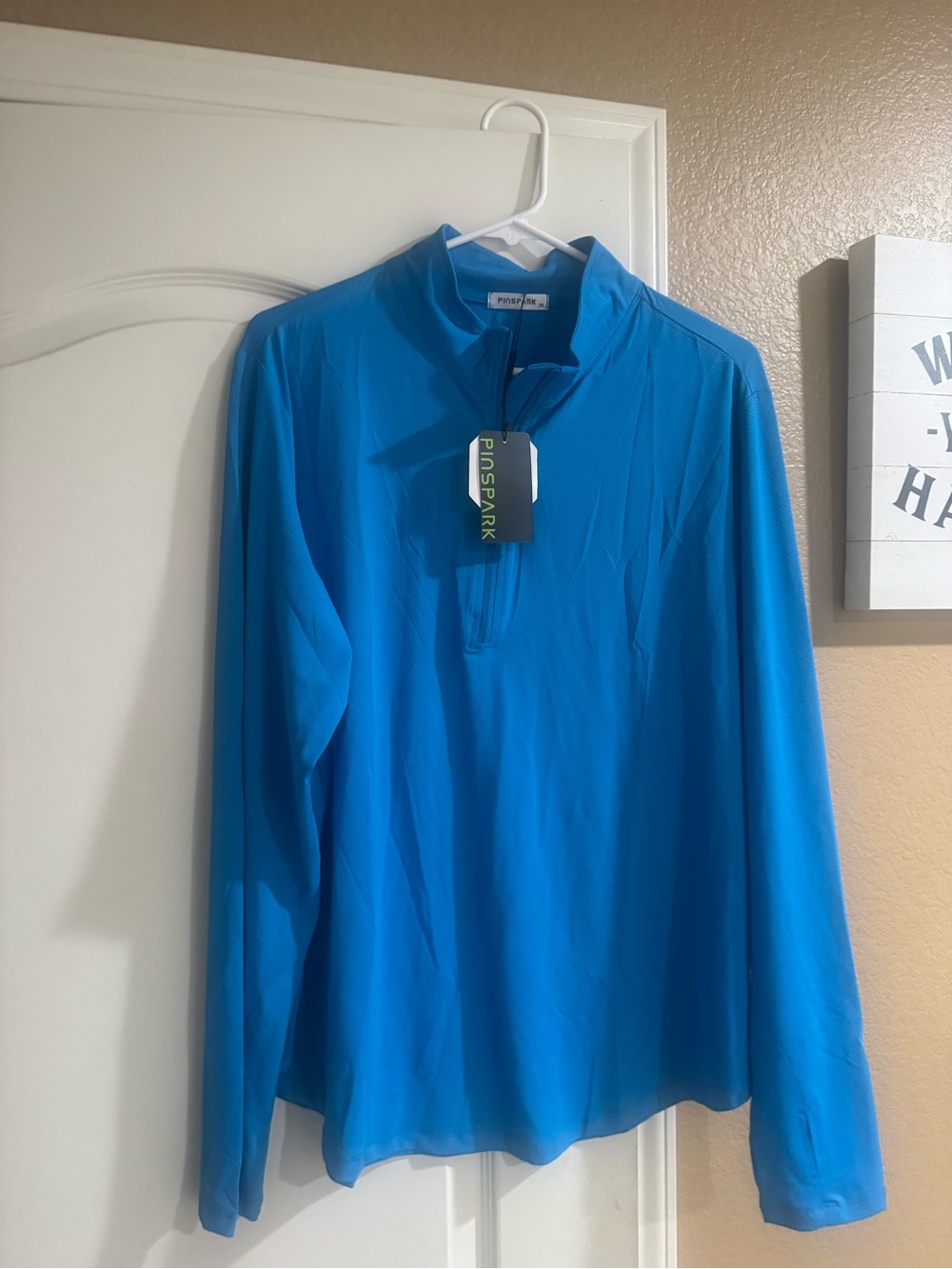 Woman’s Long-Sleeve Quarter-Zip Performance Shirt - Blue
